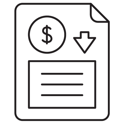 Annual savings icon