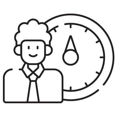 Training time reduction icon