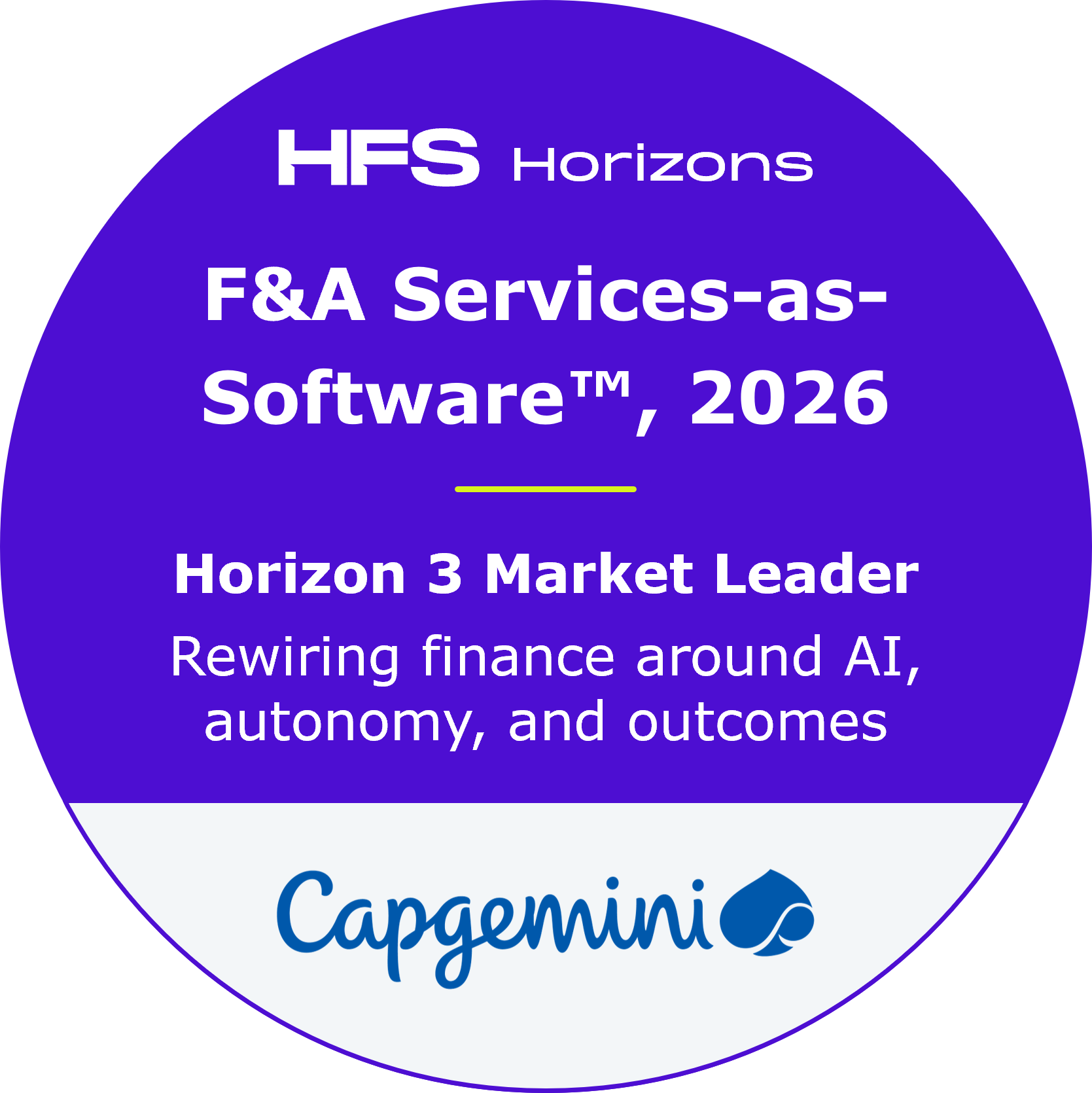 Capgemini HFS Horizons report badge